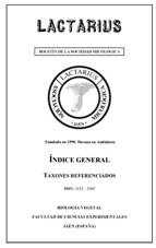 Portada �NDICE Taxones referenciados 1992-2019